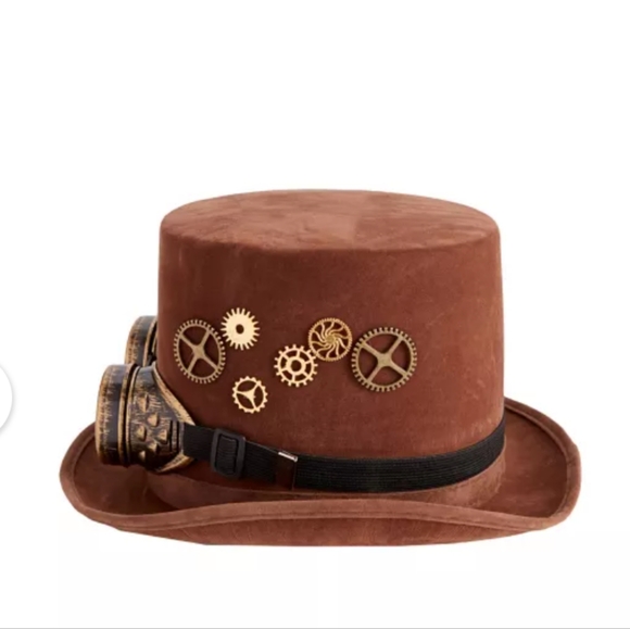 Steampunk Googles Party/Halloween Unisex Brown Hat Sizes OS - Picture 3 of 11